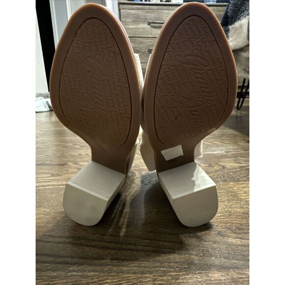 Gianni Bini Marowette Booties Open-Toed Cream Size 10 M NWOB - Picture 7 of 9